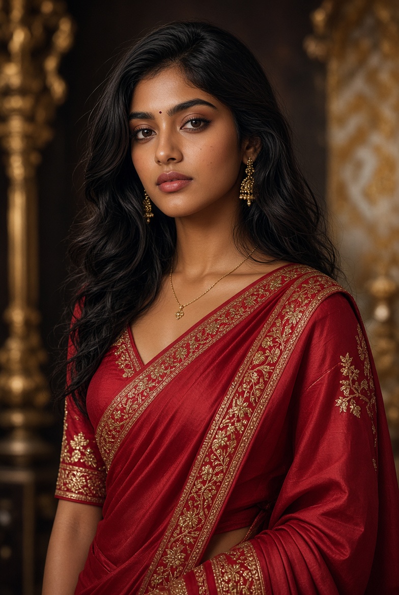 Priya - Traditional beauty Mohali call girl in red saree for genuine experience