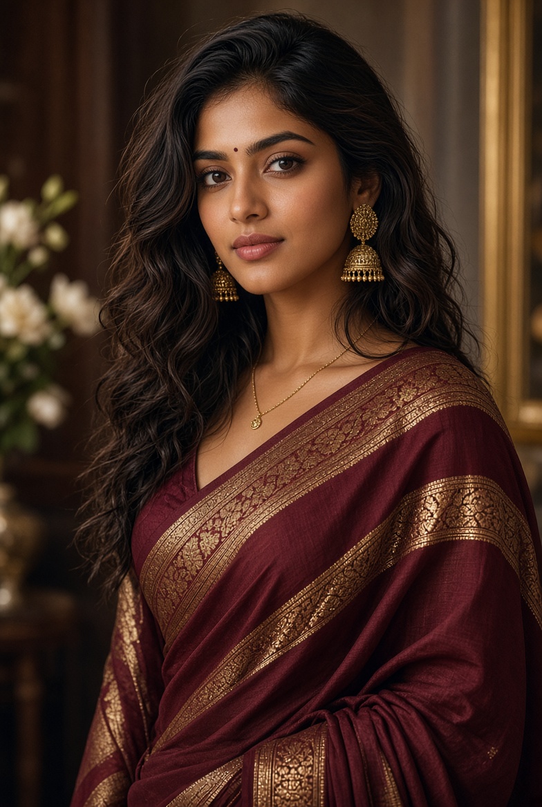 Divya - Warm Mohali escorts in maroon saree for girlfriend experience